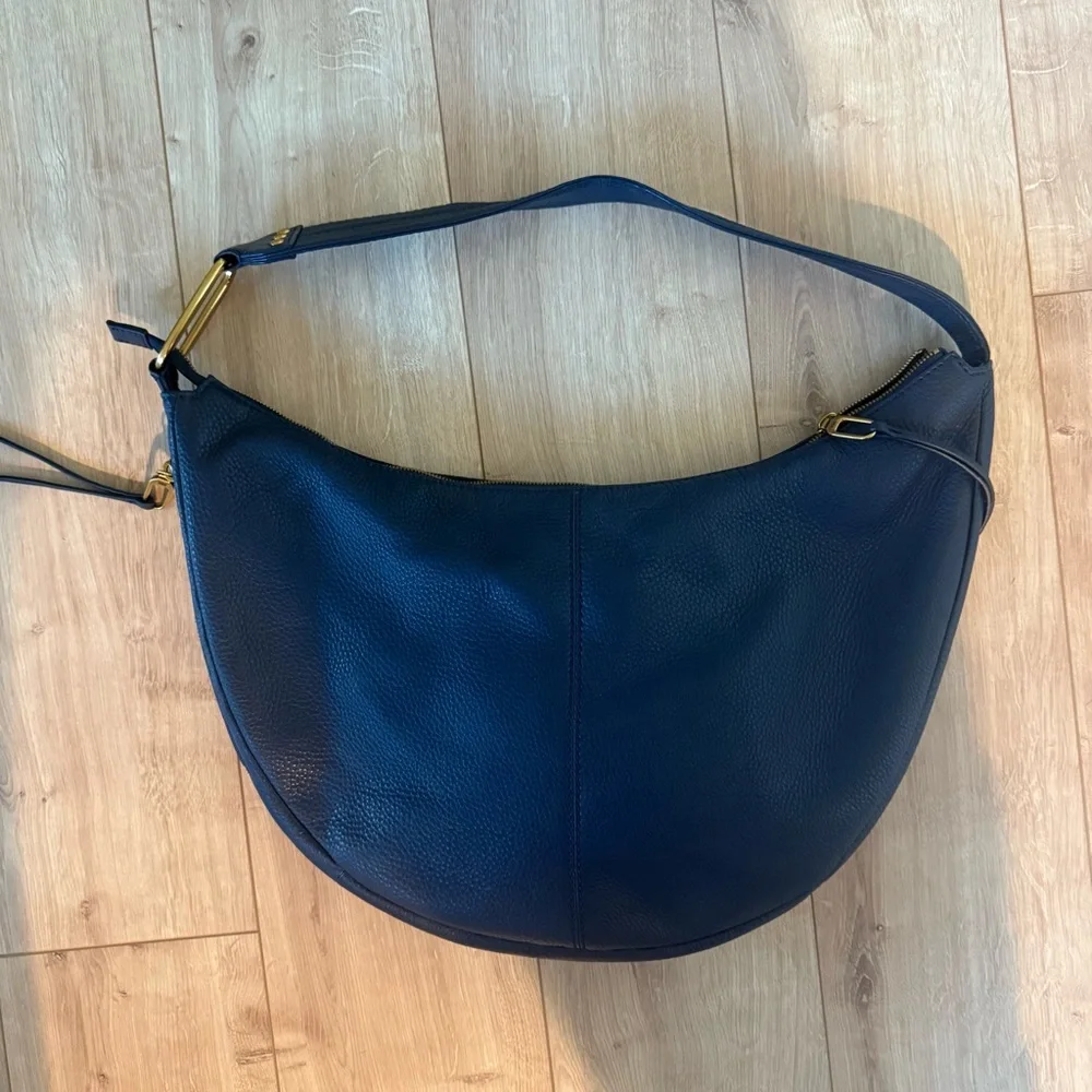 Navy Leather Hobo Purse - Picture 6 of 11